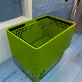 Winkelmandjes 22 liter groen (set van 10)