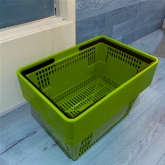 Winkelmandjes 22 liter groen (set van 5)