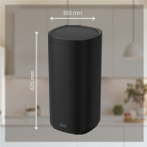 Touch Prullenbak 30L RVS Zwart