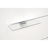 Mono glashouder staal blank
