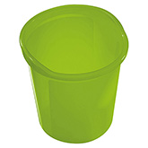 HELIT Afvalbak - 13 liter - Kunststof - Lime transparant - dxh 280x300 mm