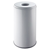 HELIT Metalen safety afvalbak - 50 liter - Metaal - Lichtgrijs - dxh 340x620 mm
