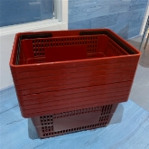 Winkelmandjes 22 liter rood (set van 10)