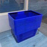 Winkelmandjes 22 liter blauw (set van 10)