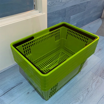 Winkelmandjes 22 liter groen (set van 5)