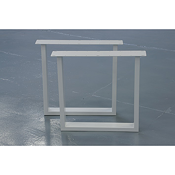 Set van 2 U-tafelpoot kokers 100x40mm RAL9016 glossy