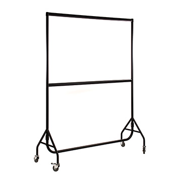 Kledingrek dubbel extra sterk zwart 150 cm bxhxd 150x180x54 cm