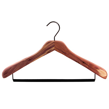 Kledinghangers contour body met brede schouders en hanglat set van 10 stuks