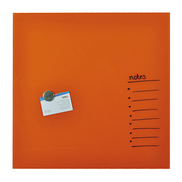 Magnetisch glasbord Oranje, 45x45 cm