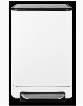 Pedaal Prullenbak 40L RVS  Wit
