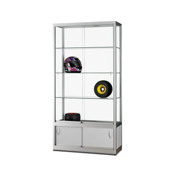 Vitrine WME H1000 O Tech met 3x legbord 948 x 348 6 mm incl. steunen, max 8 kg