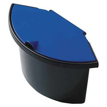 HELIT Inzetbakje met deksel - 2 liter - Kunststof - Zwart blauw