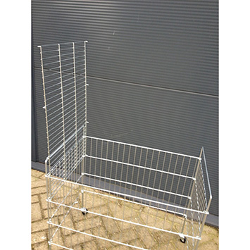Set van 2 stortmanden zink op wielen 50x80x80,5 cm