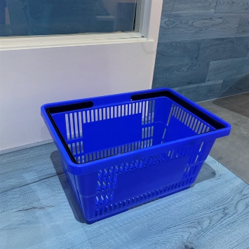 Winkelmandje 22 liter blauw