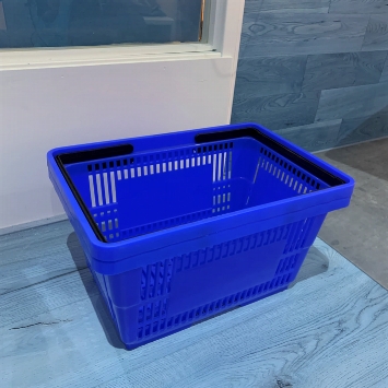 Winkelmandjes 22 liter blauw (set van 2)